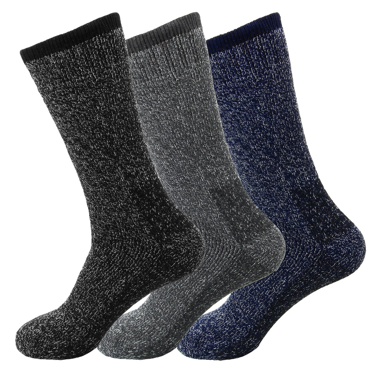 3-Pack Men'S Winter Thermal Socks Heated Sox Ultra Warm Best for Out Door Activities