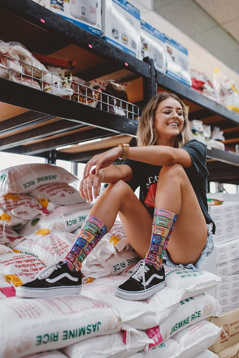 , Top Ramen Soup, Novelty Crew Socks, Cool Silly Funny