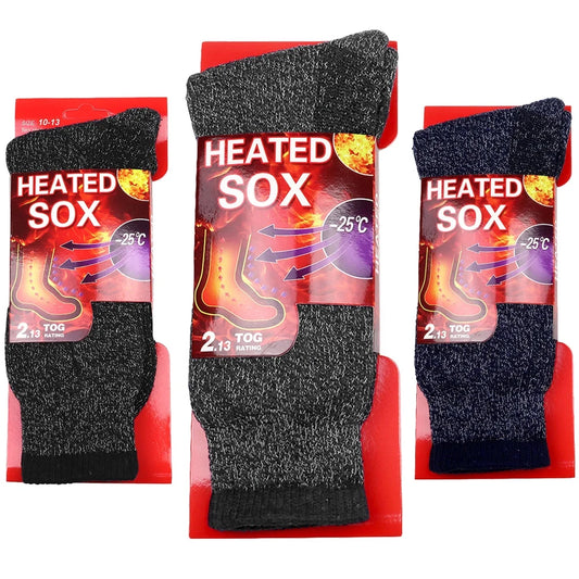 3-Pack Men'S Winter Thermal Socks Heated Sox Ultra Warm Best for Out Door Activities