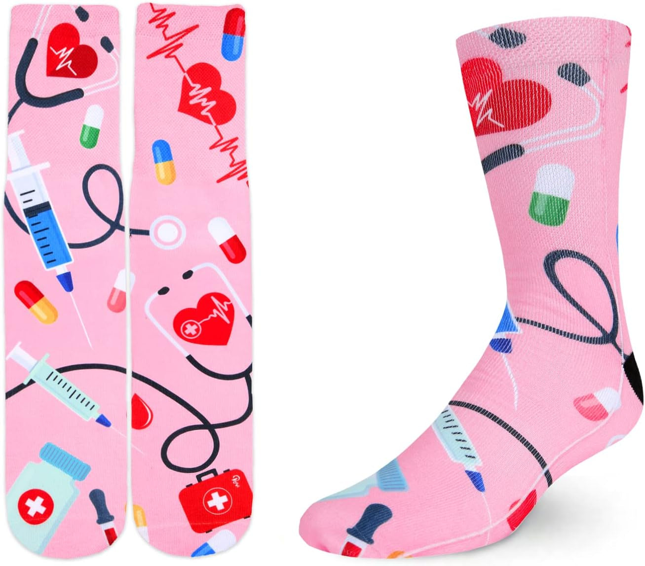 3D Printed Medical Socks Women Men Funny Nursing Graduation Gift Novelty Doctor Socks Crazy Medical Themed Socks